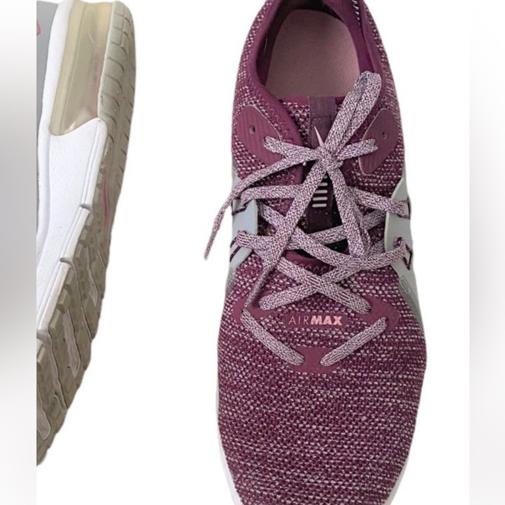 Nike Air Max Sequent 3 Shoes Womens 8.5 Bordeaux Knit Sneakers